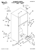 CABINET PARTS Diagram and Parts List for ET9AHTXMT01  Whirlpool Refrigerator