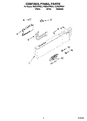 Part Location Diagram of W10850507 Whirlpool User Interface Ribbon