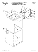 TOP AND CABINET Diagram and Parts List for LSL9244EZ0  Whirlpool Washer