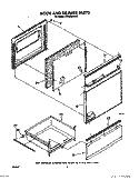 DOOR AND DRAWER Diagram and Parts List for RF366BXVN2  Whirlpool Range