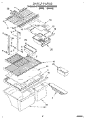 SHELF Diagram and Parts List for ET18ZKXDW06  Whirlpool Refrigerator