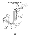 AIR FLOW AND RESERVOIR Diagram and Parts List for KSSS48MWX00  KitchenAid Refrigerator