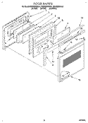 DOOR Diagram and Parts List for KEDS207BWH1  KitchenAid Range