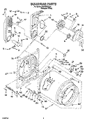 BULKHEAD PARTS Diagram and Parts List for KGYS700LQ1  KitchenAid Dryer