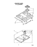 COOKTOP Diagram and Parts List for SM958PEPW0  Whirlpool Range