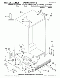 CABINET PARTS Diagram and Parts List for KSCS23FVSS03  KitchenAid Refrigerator