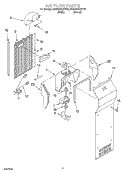 AIR FLOW Diagram and Parts List for 4KSRS25CHT00  KitchenAid Refrigerator