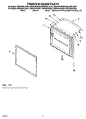 FREEZER DOOR PARTS Diagram and Parts List for KBLA22KLSS01  KitchenAid Refrigerator