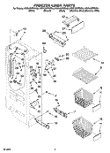 FREEZER LINER PARTS Diagram and Parts List for KSRL25FRWH04  KitchenAid Refrigerator