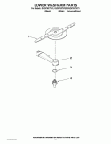 LOWER WASHARM PARTS Diagram and Parts List for GU2475XTVQ3  Whirlpool Dishwasher