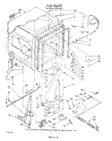 TUB , LITERATURE AND OPTIONAL Diagram and Parts List for WU4400V1  Roper Dishwasher