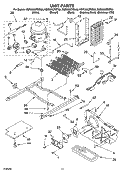UNIT PARTS Diagram and Parts List for KSRU25CRBL00  KitchenAid Refrigerator