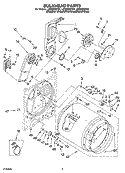BULKHEAD PARTS, OPTIONAL PARTS (NOT INCLUDED) Diagram and Parts List for LER8648PW1  Whirlpool Dryer
