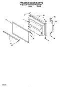 FREEZER DOOR PARTS Diagram and Parts List for RT18DKXKQ07  Roper Refrigerator