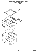 REFRIGERATOR SHELF PARTS Diagram and Parts List for TS25CFXTQ00  Estate Refrigerator