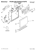 FRAME AND CONSOLE, LITERATURE Diagram and Parts List for TUD5700EQ5  Estate Dishwasher