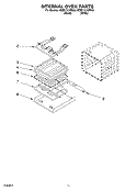 INTERNAL OVEN Diagram and Parts List for KEBC141KBL0  KitchenAid Wall Oven