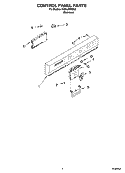 CONTROL PANEL PARTS Diagram and Parts List for KUDL02IRBS3  KitchenAid Dishwasher