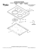 COOKTOP PARTS Diagram and Parts List for YWFE710H0AW0  Whirlpool Range