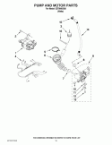 PUMP AND MOTOR PARTS Diagram and Parts List for CET8000XQ0  Whirlpool Washer Dryer Combo