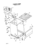 CABINET Diagram and Parts List for GDP8500XXN2  Whirlpool Dishwasher