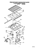 COMPARTMENT SEPARATOR Diagram and Parts List for RT18BKXBW00  Roper Refrigerator