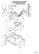 MACHINE BASE Diagram and Parts List for LSQ8511KQ0  Whirlpool Washer