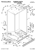 CABINET PARTS Diagram and Parts List for KSSC42FMS01  KitchenAid Refrigerator