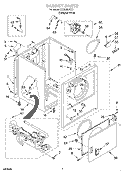 CABINET Diagram and Parts List for RGX4634KQ1  Roper Dryer