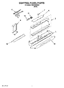CONTROL PANEL PARTS Diagram and Parts List for KSSO36QMB03  KitchenAid Refrigerator