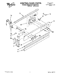 CONTROL PANEL, LITERATURE Diagram and Parts List for RS6305XYN3  Whirlpool Range