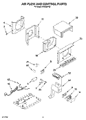 AIR FLOW AND CONTROL PARTS Diagram and Parts List for ACC082PS0  Whirlpool Air Conditioner
