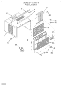 CABINET Diagram and Parts List for ACD052XH0  Whirlpool Air Conditioner