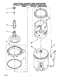 AGITATOR, BASKET AND TUB Diagram and Parts List for LBR6233AW0  Whirlpool Washer