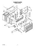 CABINET Diagram and Parts List for ACM102XZ0  Whirlpool Air Conditioner