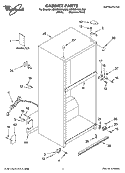 Part Location Diagram of 2225573 Whirlpool Service & Wiring Sheet