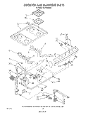 COOKTOP AND MANIFOLD , LITERATURE AND OPTIONAL Diagram and Parts List for SF3100ERW5  Whirlpool Range