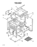 OVEN Diagram and Parts List for FGP310YW0  Roper Range