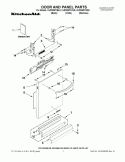DOOR AND PANEL PARTS Diagram and Parts List for KUDS30FXBL0  KitchenAid Dishwasher