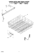 UPPER RACK AND TRACK PARTS Diagram and Parts List for KUDK02CRBS0  KitchenAid Dishwasher