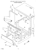 FRAME AND TANK Diagram and Parts List for KUDJ230YWH2  KitchenAid Dishwasher