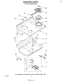 COOKTOP Diagram and Parts List for RE960PXPW0  Whirlpool Range