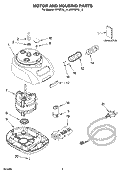 MOTOR AND HOUSING PARTS Diagram and Parts List for 4KFPM770NK0  KitchenAid Food Processor