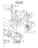 DRIVE Diagram and Parts List for LHB3000W1  Whirlpool Washer