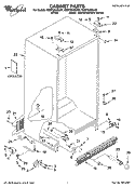CABINET PARTS Diagram and Parts List for ES5FHAXSQ01  Whirlpool Refrigerator