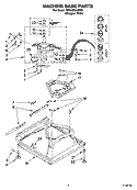 MACHINE BASE PARTS Diagram and Parts List for 7MRAS8244MQ1  Roper Washer