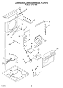 AIRFLOW AND CONTROL PARTS Diagram and Parts List for ACQ214XM0  Whirlpool Air Conditioner