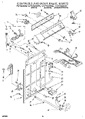 CONTROLS AND REAR PANEL Diagram and Parts List for LLV7233AW0  Whirlpool Washer