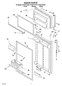 DOOR Diagram and Parts List for ET8CHKXKT01  Whirlpool Refrigerator