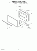 FREEZER DOOR PARTS Diagram and Parts List for G9IXEFMWS00  Whirlpool Refrigerator